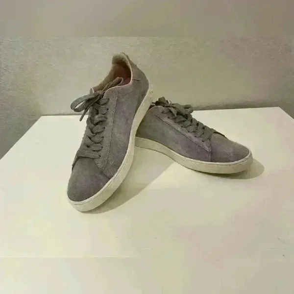 Tod's Trainers Sneakers Womens Beige Suede Studded Low Top Lace Up Size 7.5‎ - Image 6