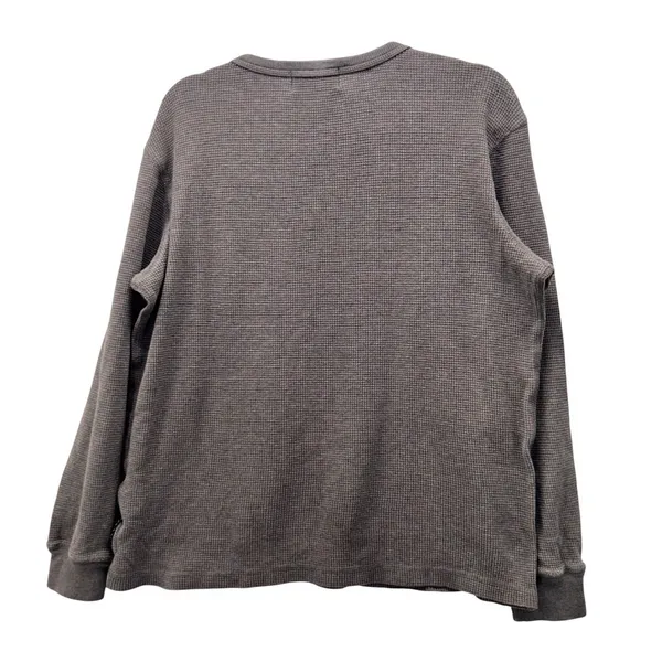 Eddie Bauer Waffle Knit Thermal Shirt‎ Gray Small - Image 3
