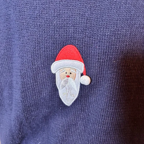 Timberlea Christmas Sweater Vest Womens L Navy‎ Santa Snowflake Zip Up - Image 6