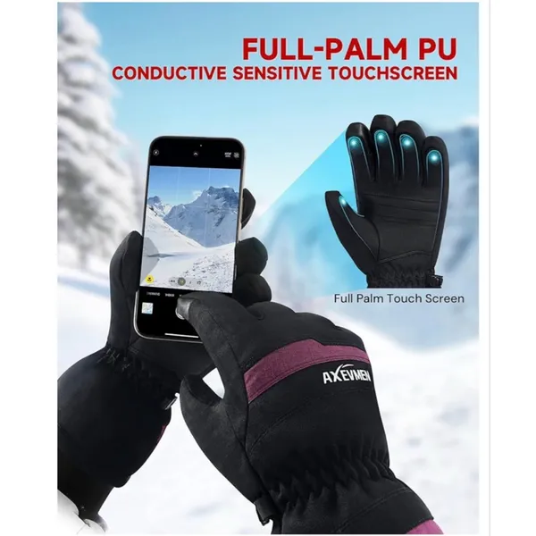 NEW Waterproof Ski Gloves Winter Gloves Unisex Touchscreen 3M Insulated L - Image 6
