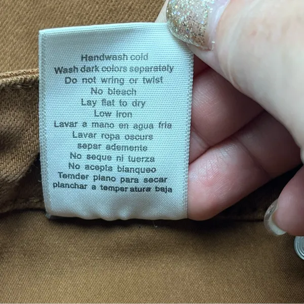 Judy Blue High Rise‎ Control Top Wide Leg Crop Jean Camel Brown Size 13 / 31 - Image 6