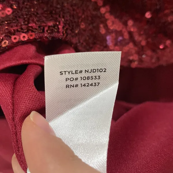 Lulus Boost Your Beauty Wine Red Sequin Strapless Bustier Midi Dress size XS - Image 15