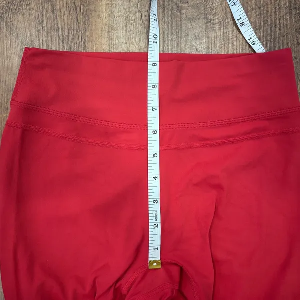Red Athletic Leggings Scrunch Booty High Waist Sz M Gym Yoga Running Workout - Image 6