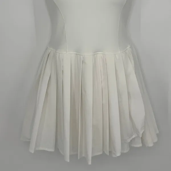 OFFLINE by Aerie Real Me Pleated Tennis Dress Small White Activewear Athleisure - Image 6