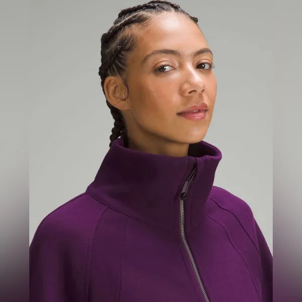 Lululemon NWT Scuba Oversized Funnel Neck Half Zip Dramatic Magenta Size M L - Image 3