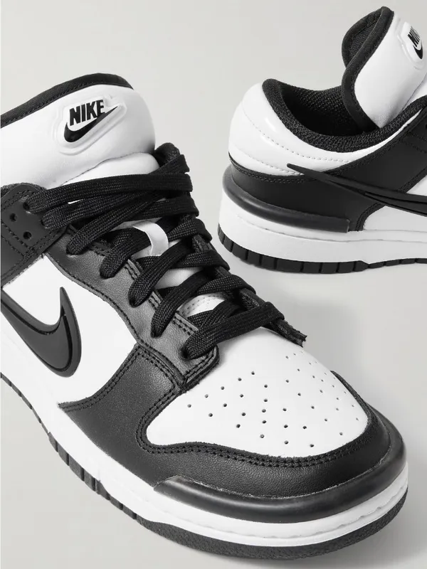 Nike Dunk Low Twist Panda Black White Leather Women’s Sneakers US 7 NIB - Image 2
