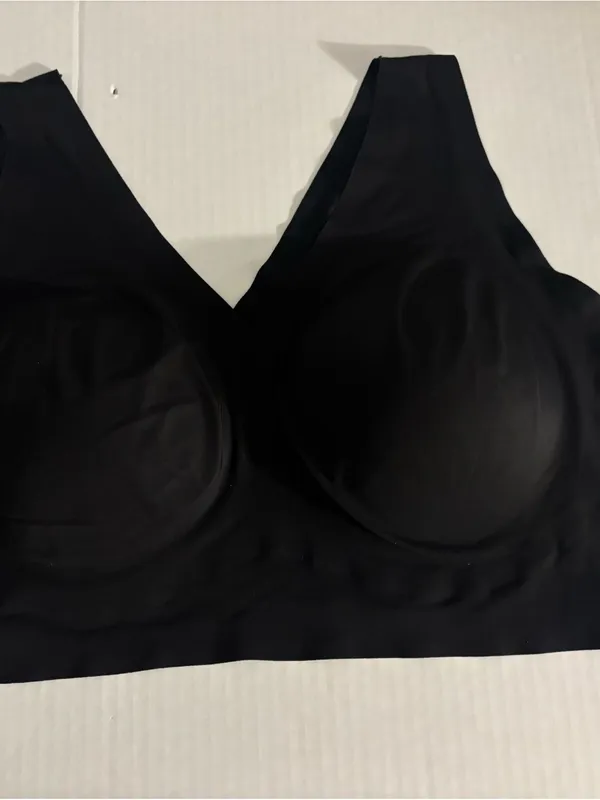 Calvin Klein Invisible V-Neck Comfort Bralette - Black 2X - Image 3