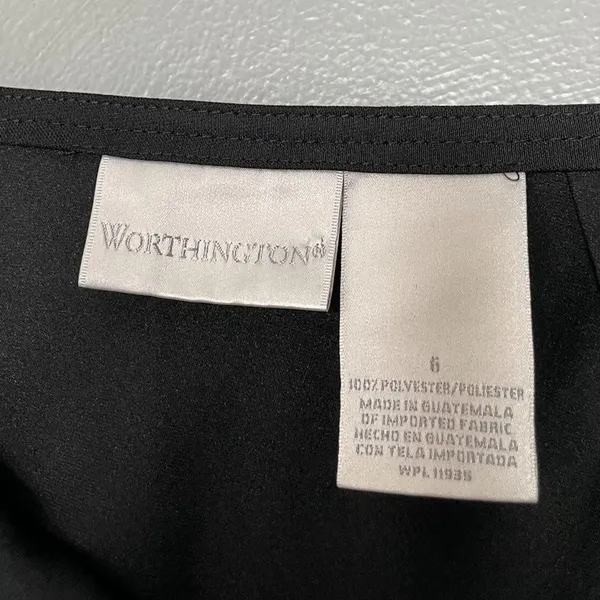 Worthington Skirt Size 6 Black Maxi A-line Wedding Guest Event Basic Semi Formal - Image 6