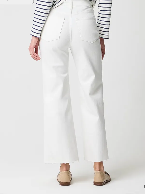 J Crew Factory Wide-leg cropped jean in all-day stretch Size 30 - Image 2
