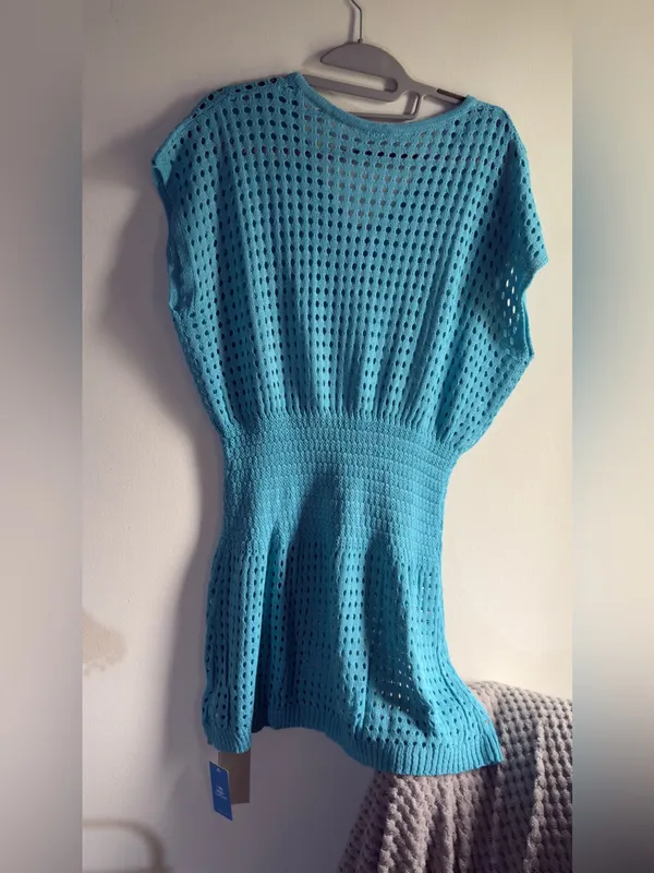 Cupshe Turquoise Blue Crochet Swim Coverup - Image 2