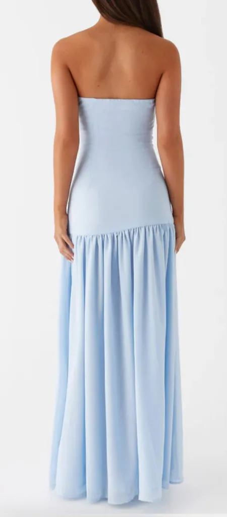 Peppermayo Exclusive - Eden Strapless Maxi Dress - Blue - Image 3