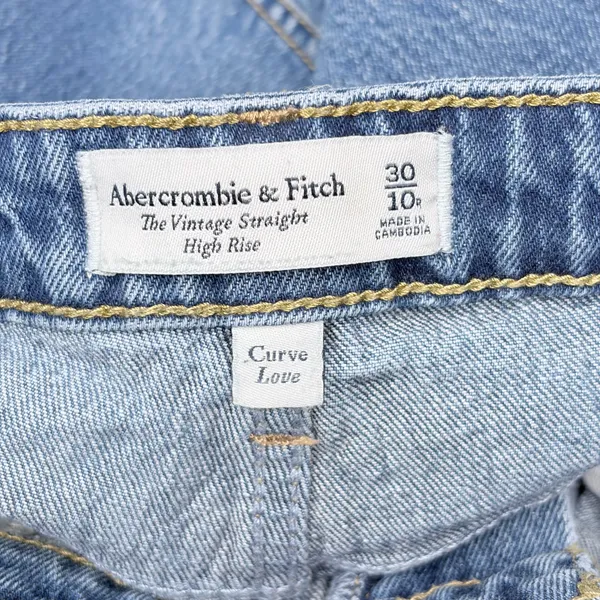 Abercrombie & Fitch Curve Love Vintage Straight Jeans - Image 4