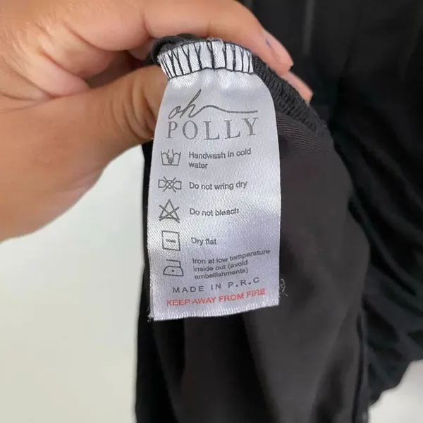 Oh Polly Black Ruched Corset Mini Dress US 2 Bodycon Bustier Party - Image 6