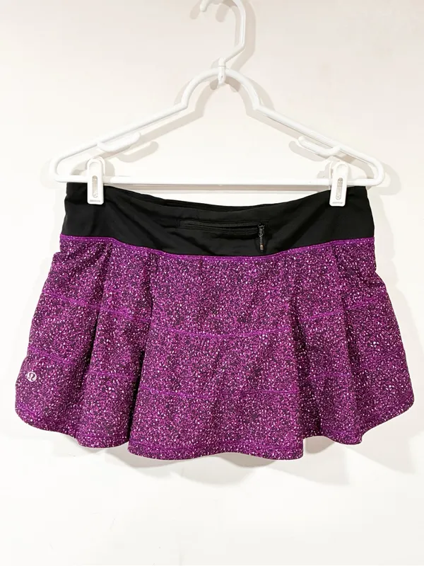 Lululemon Pace Rival Skirt Skort Purple Speckled Athletic Size 8 - Image 5