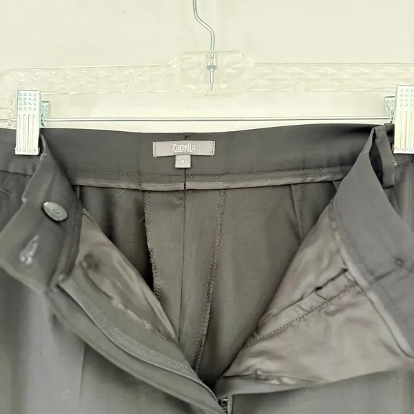 Zanella Made in Italy Black Stretch Wide Leg Trousers Dress Pants Womens 8‎ - Image 5