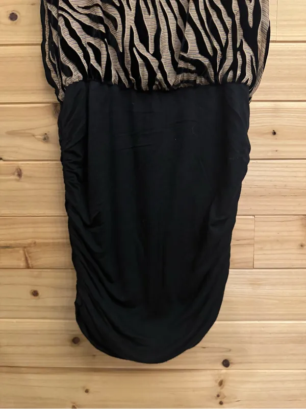Akira Chicago Black Label Small Zebra Stripe Print Blouson Tank Mini Dress Club - Image 4