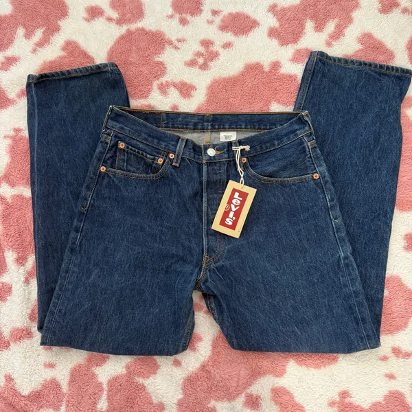 Vintage Y2K Levi’s 524 Ultra Low Rise Bootcut Jeans W33 L32 NWT 100% Cotton Dark Wash Rare Tag Error WPL 423 - Image 3