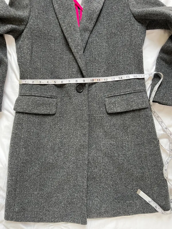 Riley & rae Classic Women's Gray Single-Button Coat - Image 9