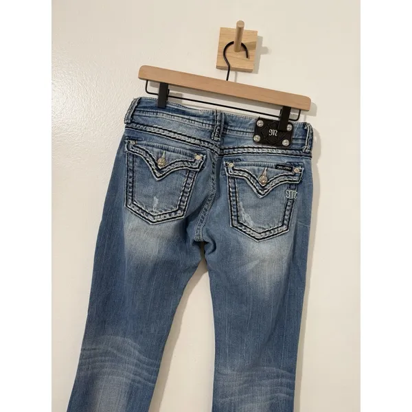 Miss Me Jeans Bootcut Size 29 Med Wash Fade Style # J55014B32 Y2K Western Retro - Image 4