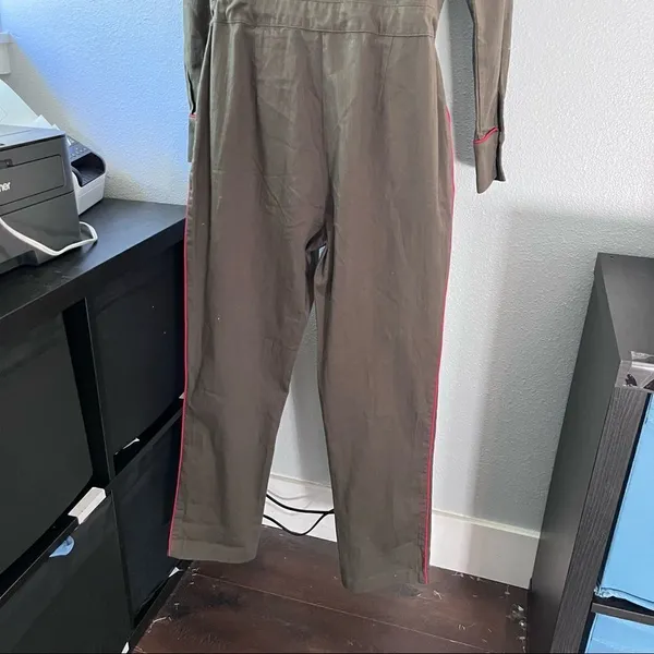 Boden Olive Denim Jumpsuit Green Size 8 - Image 12
