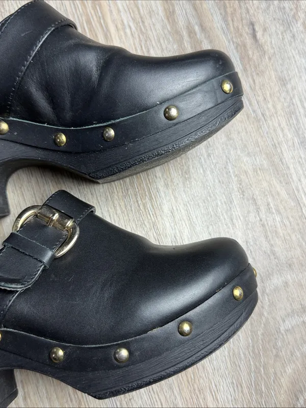 Steve Madden Leather Studded Platform Clogs – Women’s Size 6M - Image 7