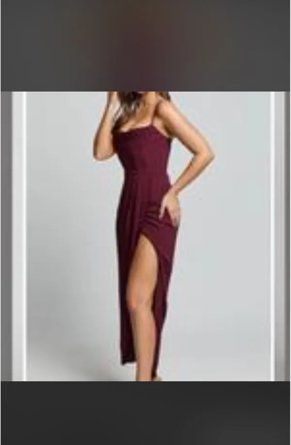 Showpo Burgundy Midi Dresssize 4 S - Image 2