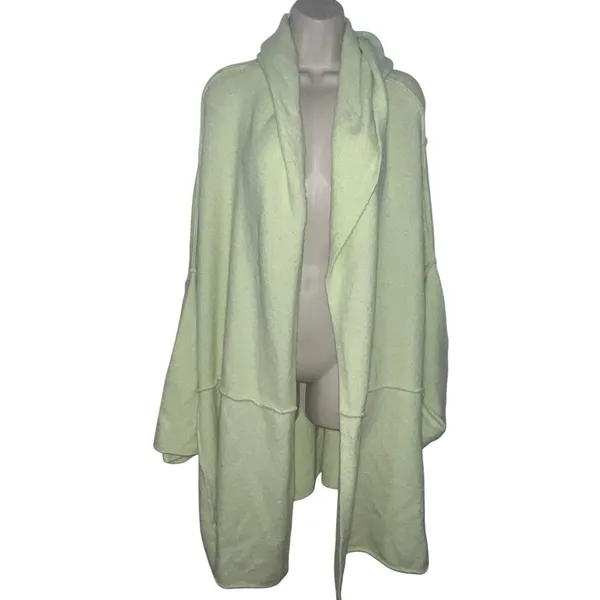 Free People Oversized Open Knit Cardigan Sweater Mint Green Size M/L OB1039497 - Image 3