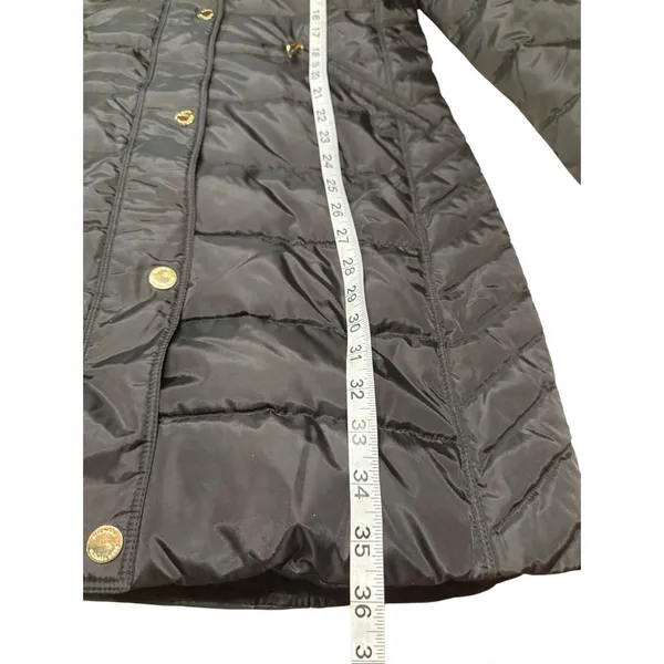 Michael Kors down puffer coat removable Hood / faux fur trim Sz S NWOT - Image 6