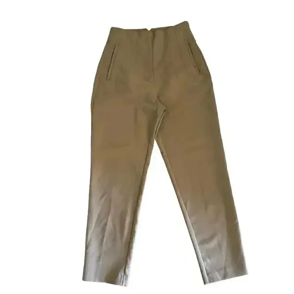 ZARA High Waisted High Rise Viscose Blend Taupe Beige Women’s Pants SZ S #2013 - Image 5