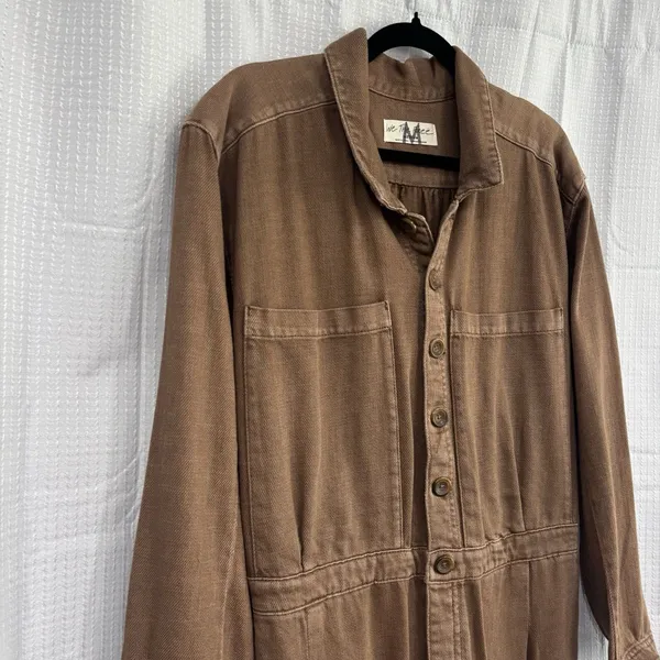 Free People Jumpsuit Size Medium We the Free Brown Coverall One Piece NWT - Image 2