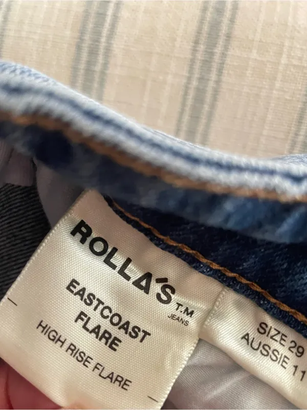 Rolla's Eastcoast Flare High Rise Jeans Size 29 Hemmed* - Image 4
