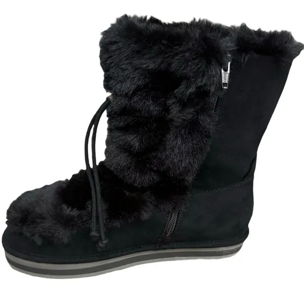 Sun and Stone Faux Fur Winter, Cozy Lined, Suede Finish, Size 5.5 NIB - Image 4