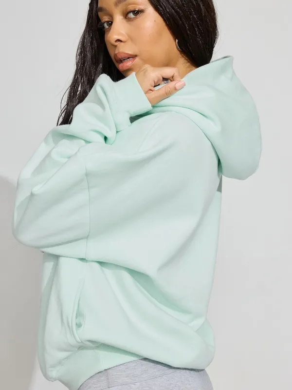 NWOT Garage Ultra Fleece oversized hoodie with pockets size s/m in Julip Green - Image 2