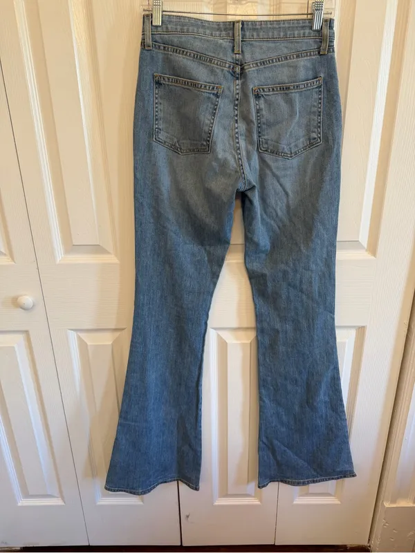 Ramy Brook High-Rise Helena Flare Jean Light Wash Waist 25" - Image 5