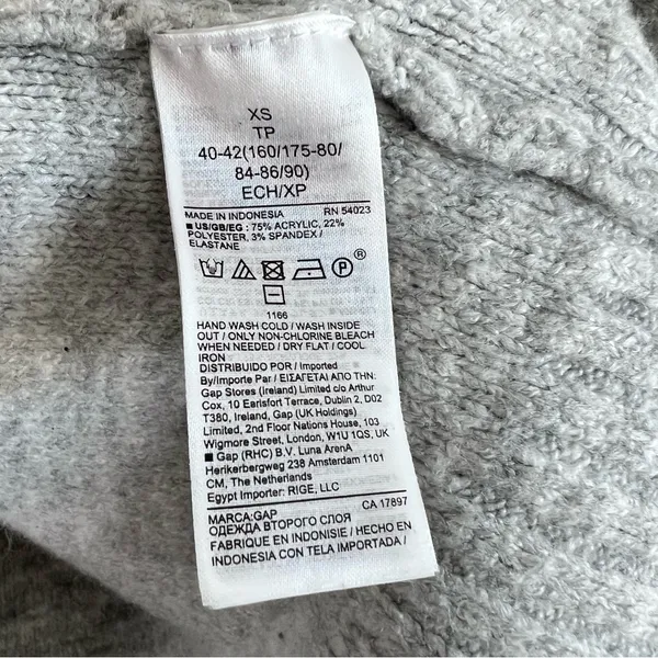 GAP Women's Forever Cozy‎ Cowl Neck Cable-Knit Sweater Heather Grey - Image 6