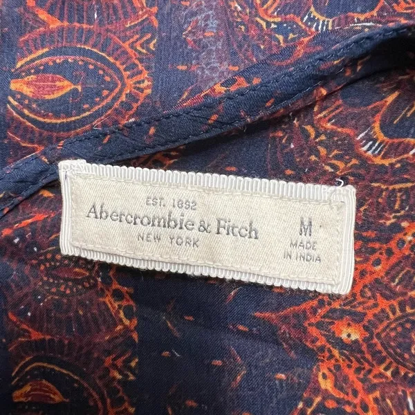 Abercrombie &‎ Fitch Women's Floral Babydoll Top Size Medium Sheer Boho Fairy - Image 7