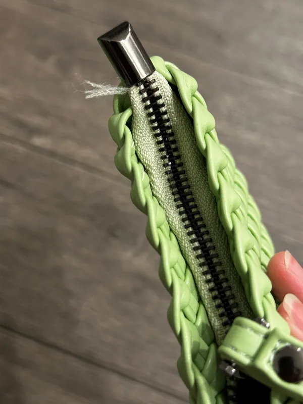 Woven Mini Handbag in Light Green | 2 - Image 7