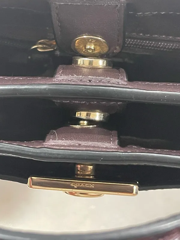 Nwt Coach Purse C8687 Mini Lane Top Handle Pebble Snake Leather Black - Image 4