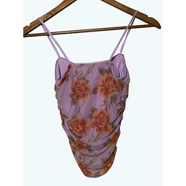 Urban Outfitters Women's Uo Eva Ruched Cami In Pink XS - Image 5