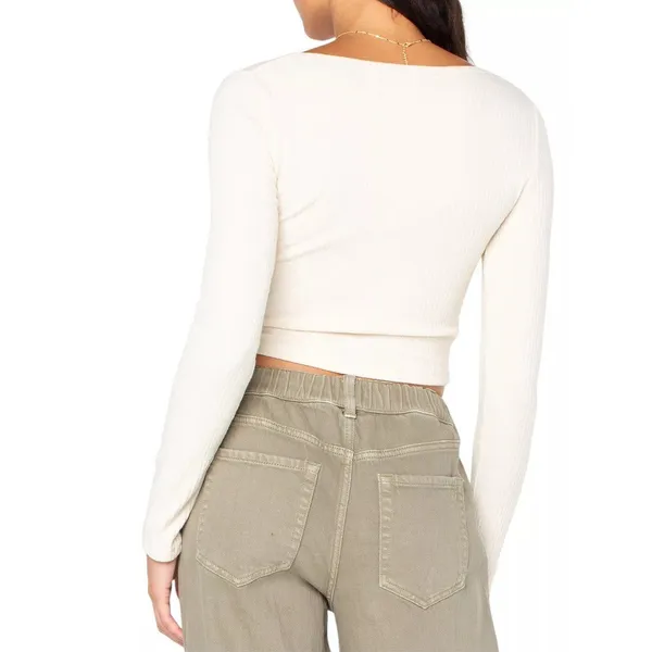 Roxy Women's Feelin Cozy Shirt in Parchment size M NWT $40 - Image 2
