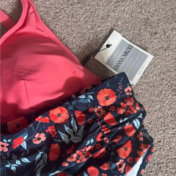 Hanna Nikole NWT Plus Size Front Strappy Two Piece Plus Size Bikini Swimsuit - Image 12