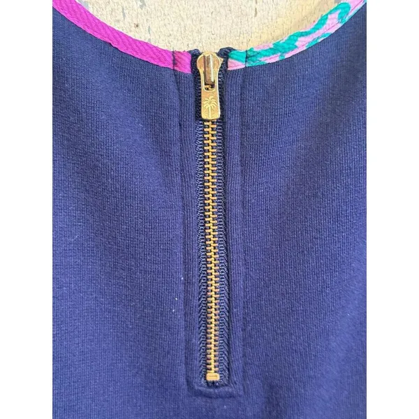 Lilly Pulitzer Blue Purple Floral Wrap Tank Dress, size Small - Image 6