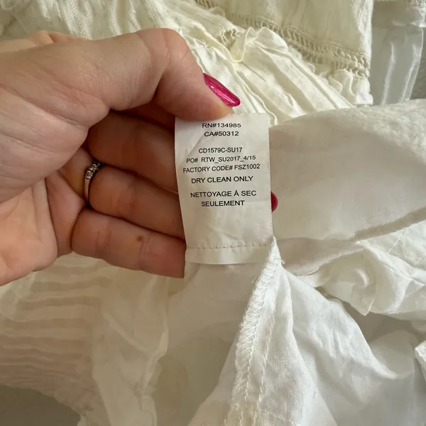 For Love And Lemons Ziggy Pintuck White Mini Dress Size L - Image 8