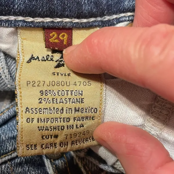 7 for all mankind denim blue jean capris size 29 - Image 6