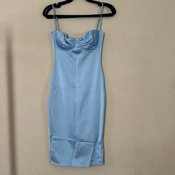 House of CB Jamiah Satin Midi‎ Dress NWOT size XS regular cup - Image 14