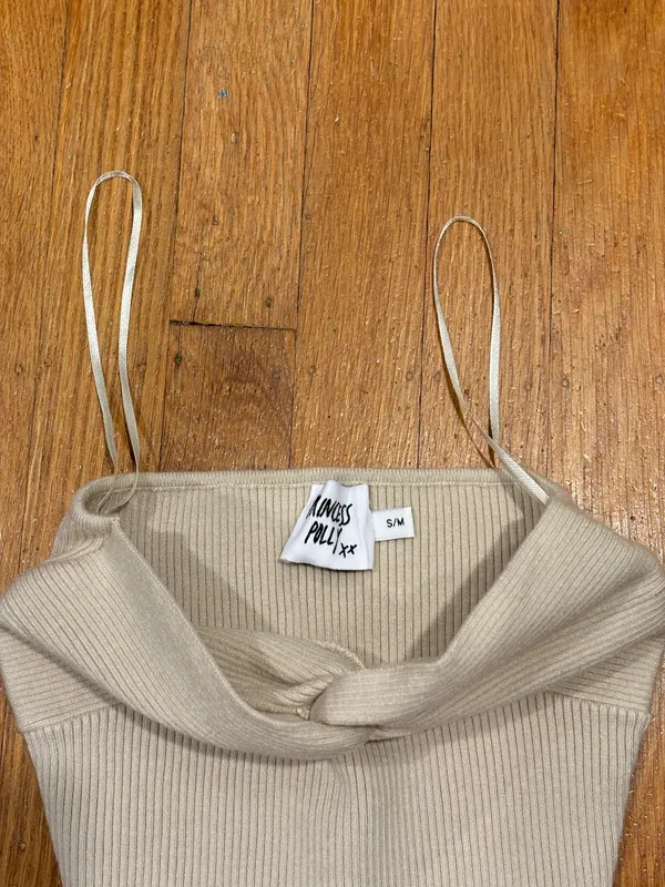Princess Polly Cream Knit Tube Top - Image 4