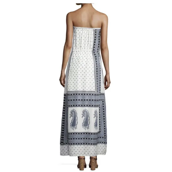 Calypso St. Barth paisley-print strapless maxi dress Silk Halter Size XS‎ Resort - Image 2