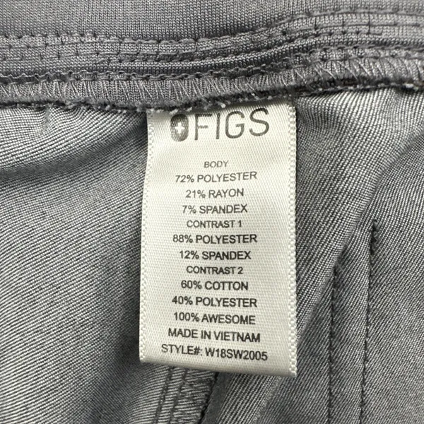 Figs Zamora Jogger Scrub Pants Mid Rise Gray Women's Small x 28 - Image 8