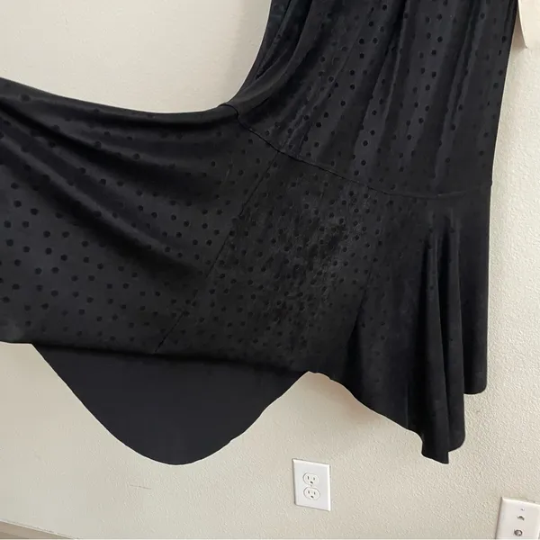 Free‎ People Fairy Goth Swing Black Polka Dots Asymmetrical Dress NWT Size S - Image 6