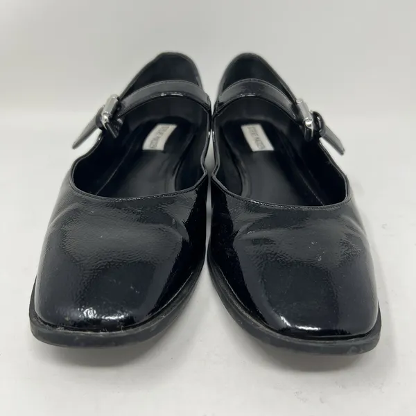Steve Madden Solanna Mary Jane Flats Women's Size 10M‎ Black Patent Faux Leather - Image 6